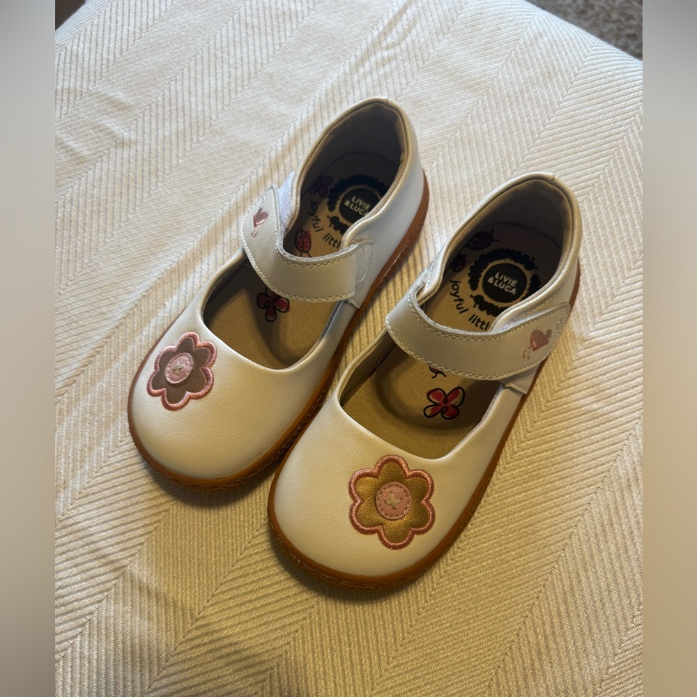 Livie and Luca Floral Embroidered Mary Jane Shoes